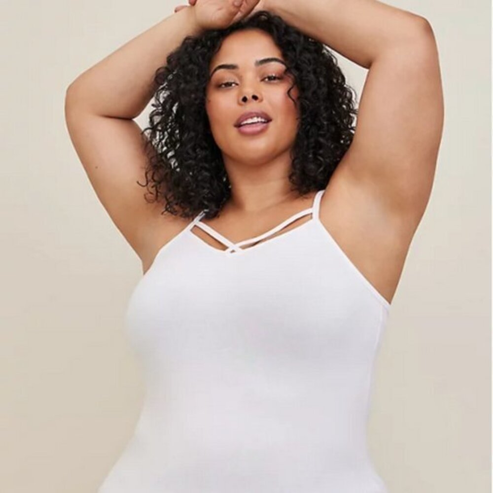 Torrid White Foxy Strappy Camisole Tank Top 2